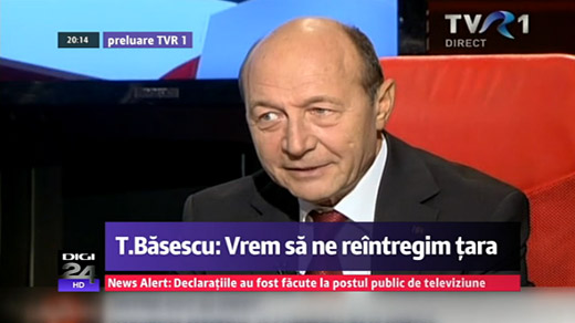 Preşedintele Băsescu a anunţat un nou proiect de ţară pentru România: unirea cu Moldova